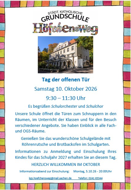 Tag der offene T&uuml;r Plakat
